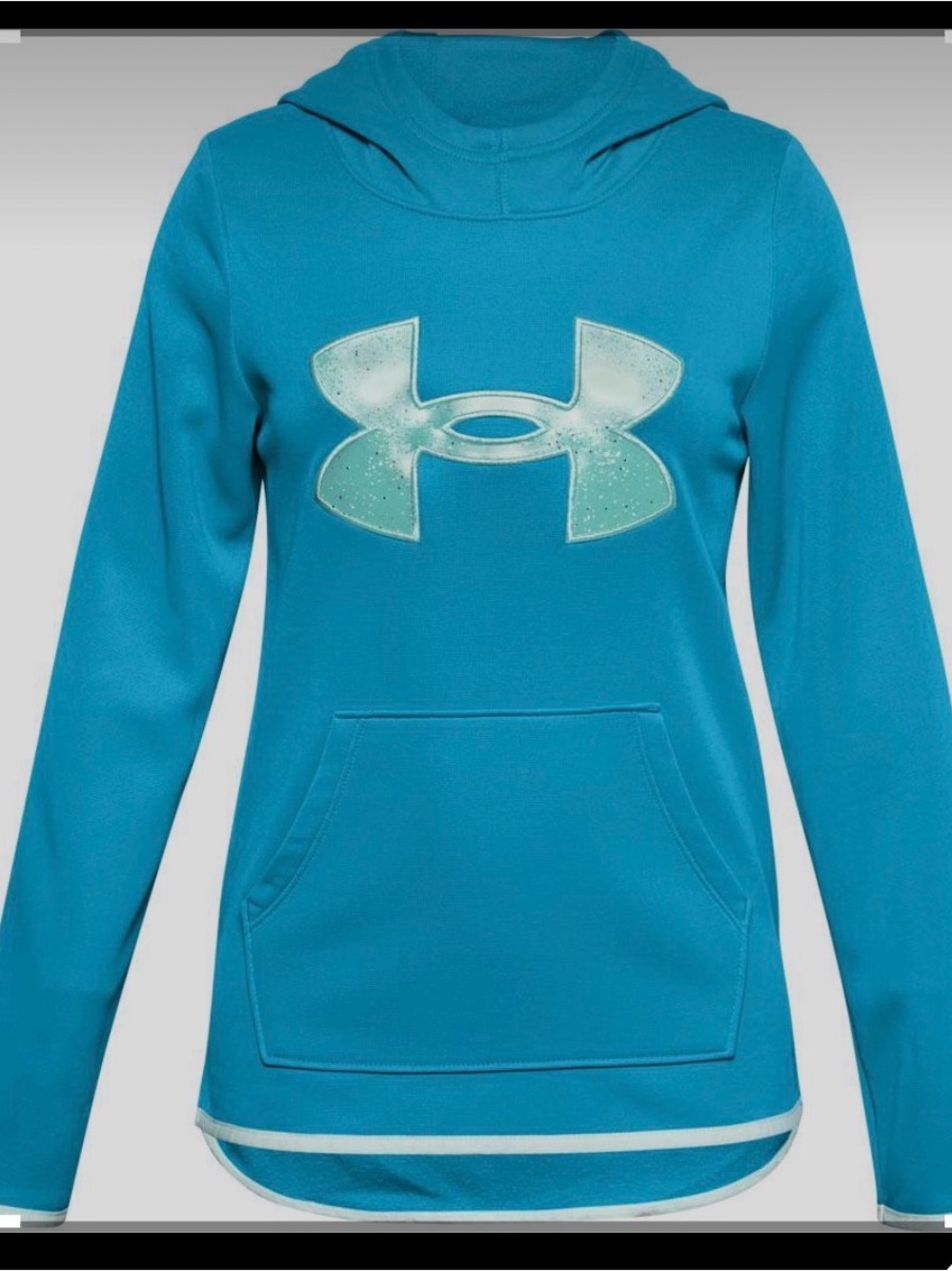 NWT Under Armour Girls' Hooded Sweatshirt with Logo size YL